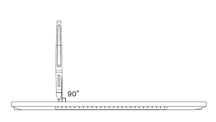 Keep the stylus vertical to PD1560 while calibrating